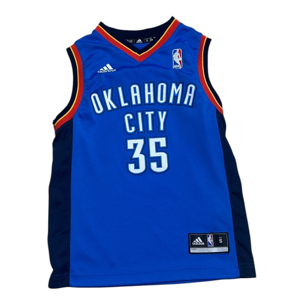Adidas Oklahoma City Thunder Kevin Durant 35 Jersey YouthSmallBlueNBA Basketball